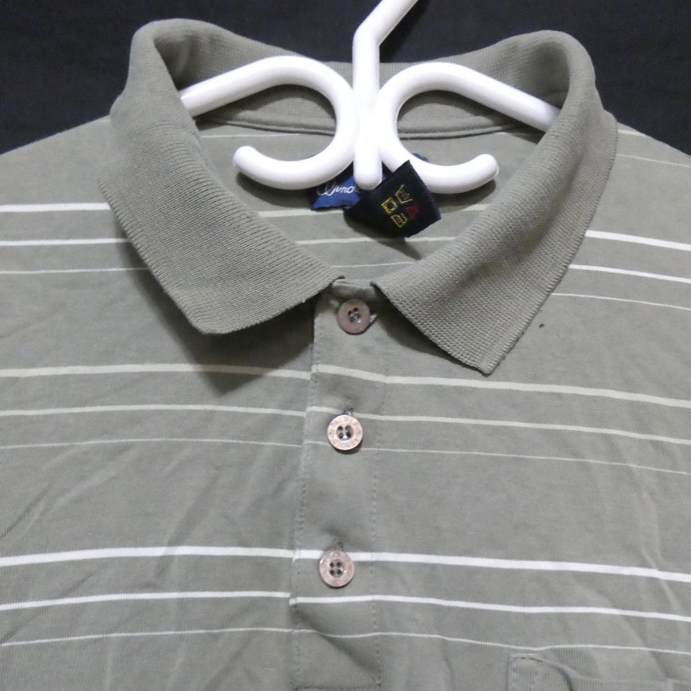 ARNOLD PALMER | large 44 | Striped Long Sleeve Polo Shirt - Picture 4 of 16